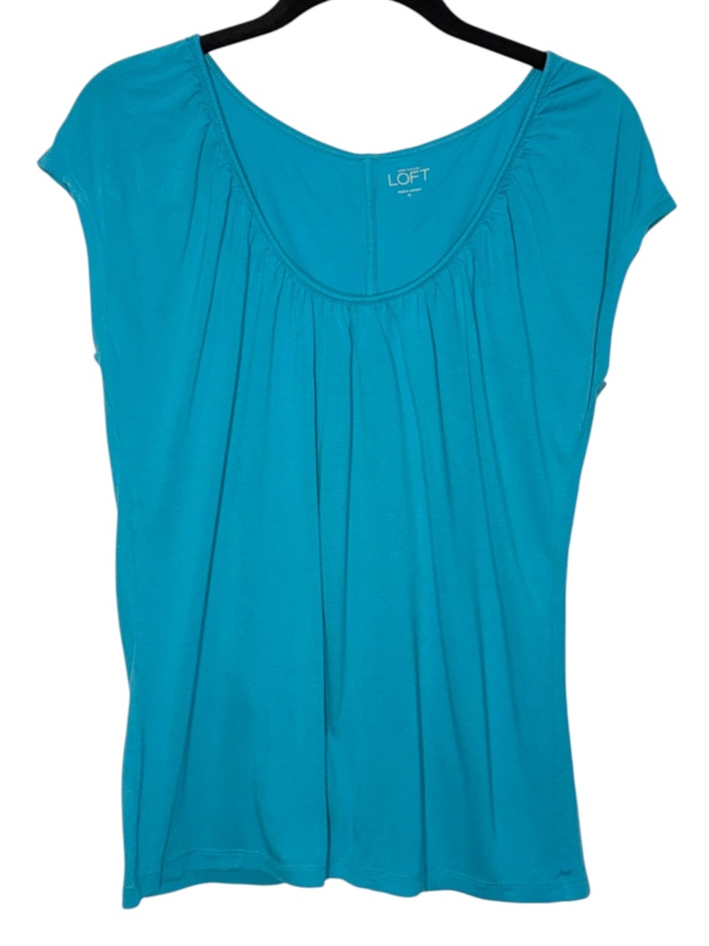 Sz M Ann Taylor LOFT Turquoise Soft Rayon Blend Tank Top
